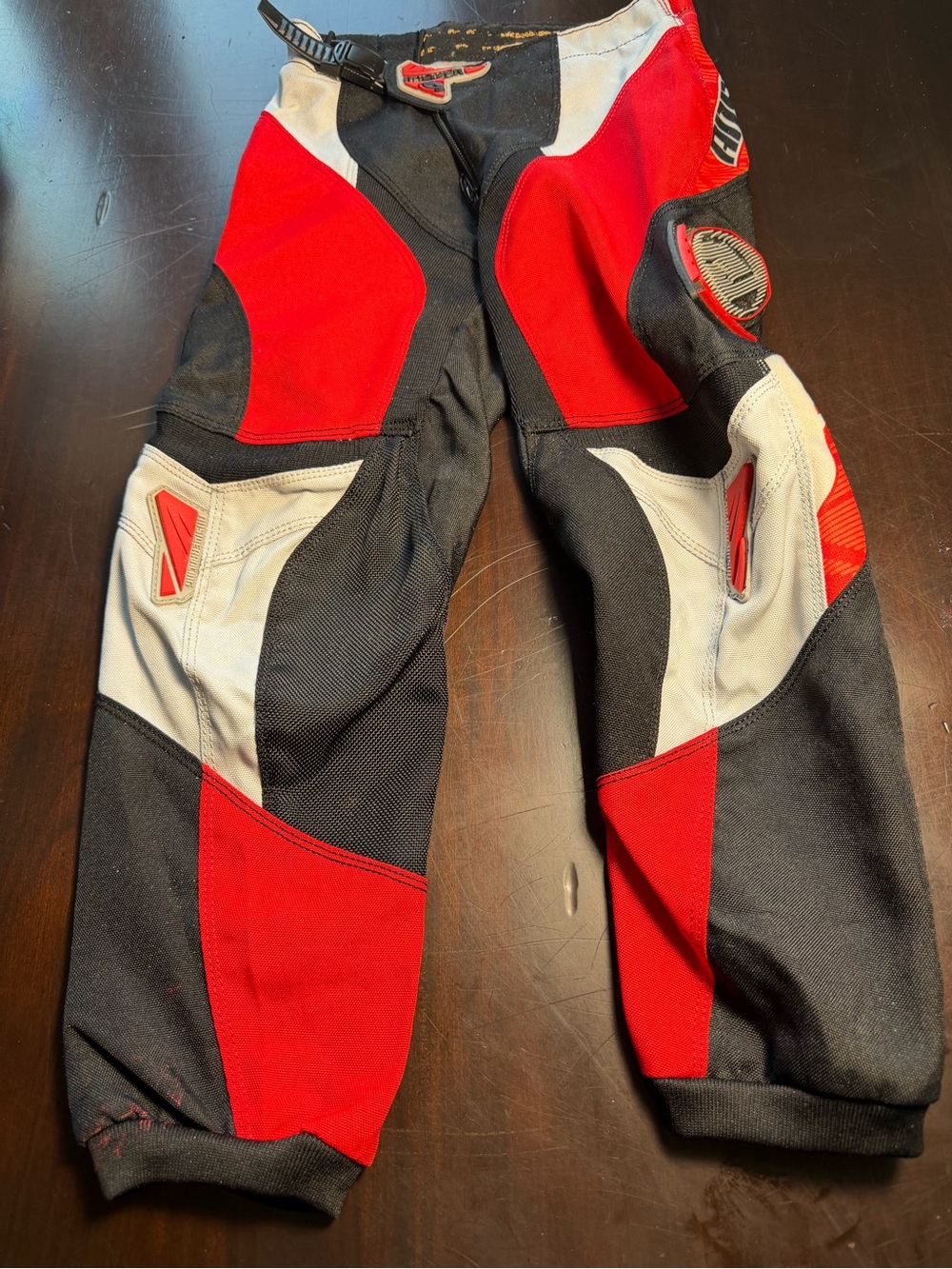 Answer Red Black White Youth Motocross Pants